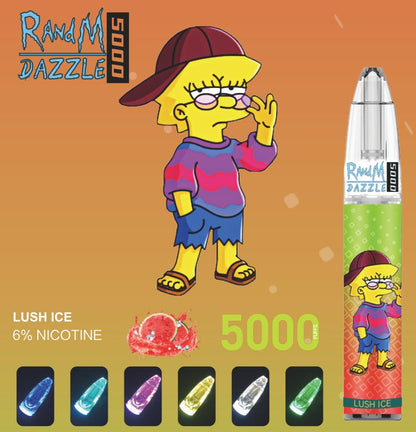 RM Dazzle 5000 RGB Light Glowing Disposable Vape 5000 Puffs wholesale in stock