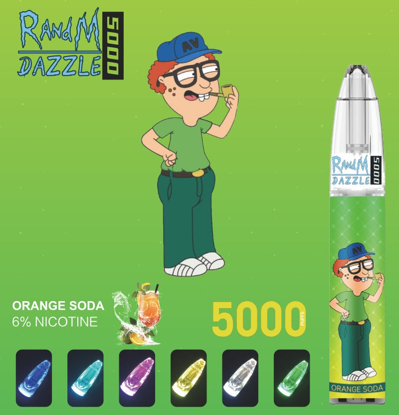 RM Dazzle 5000 RGB Light Glowing Disposable Vape 5000 Puffs wholesale in stock