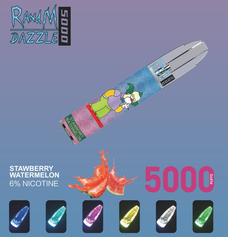 RM Dazzle 5000 RGB Light Glowing Disposable Vape 5000 Puffs wholesale in stock