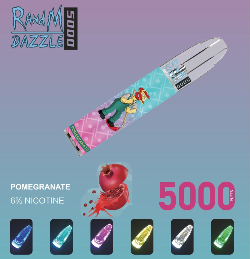 RM Dazzle 5000 RGB Light Glowing Disposable Vape 5000 Puffs wholesale in stock