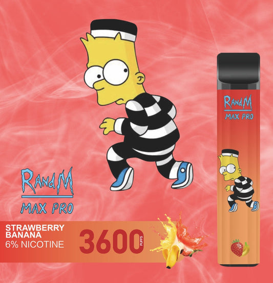 R and M Max Pro 3600 Puffs Cartoon Style Disposable Vape wholesale in stock